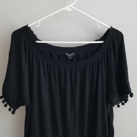 Threadz Basics Off Shoulder Bobble Top - Picture 3 of 7